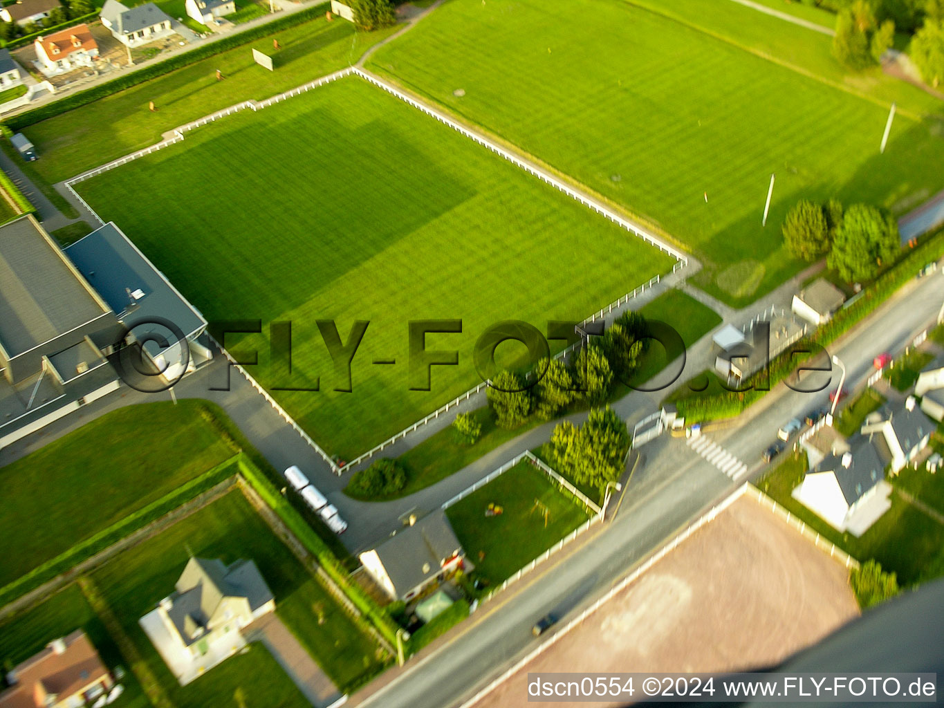 Schrägluftbild von Villers-sur-Mer im Bundesland Calvados, Frankreich