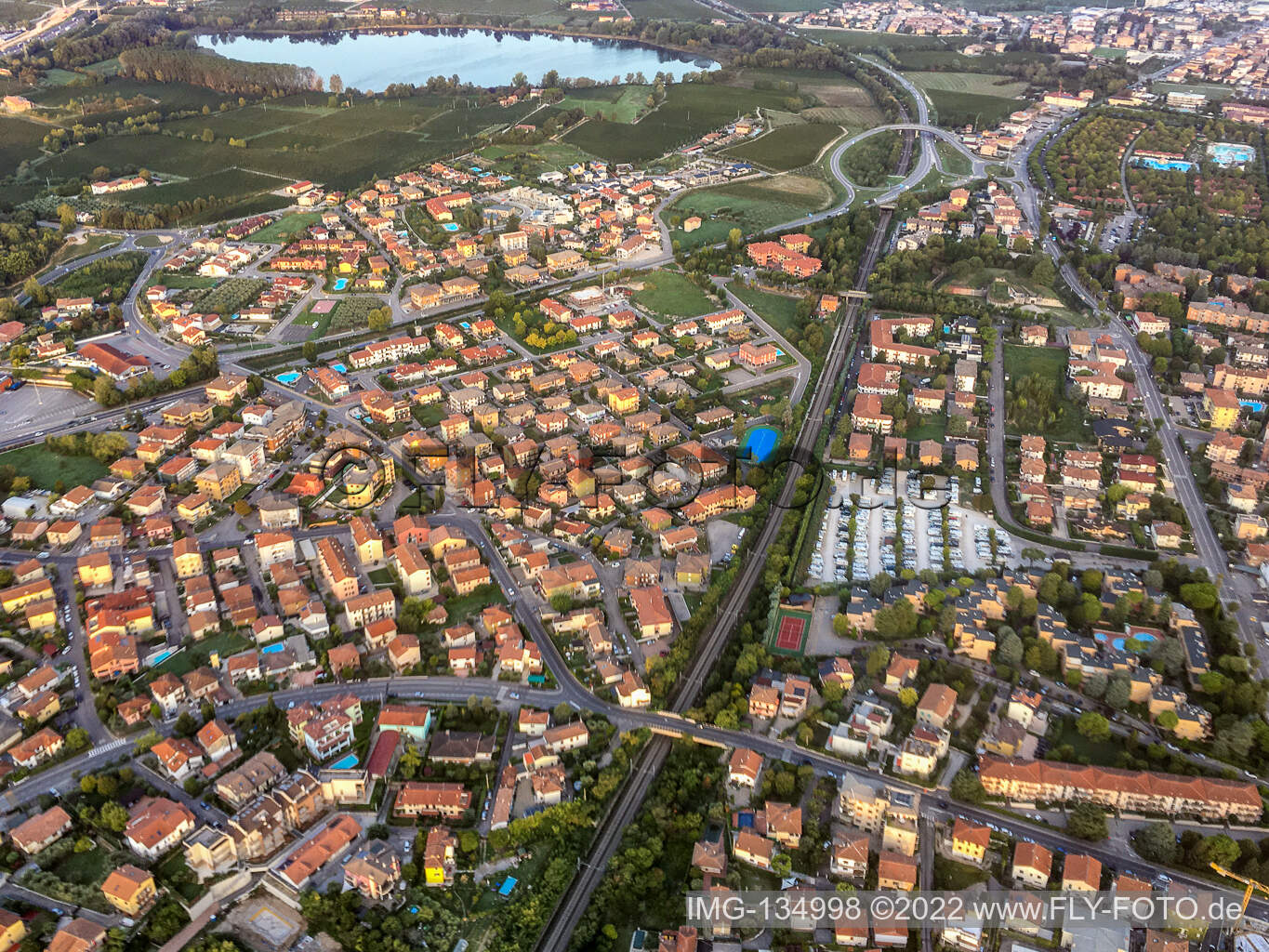 Luftaufnahme von Peschiera del Garda im Bundesland Verona, Italien
