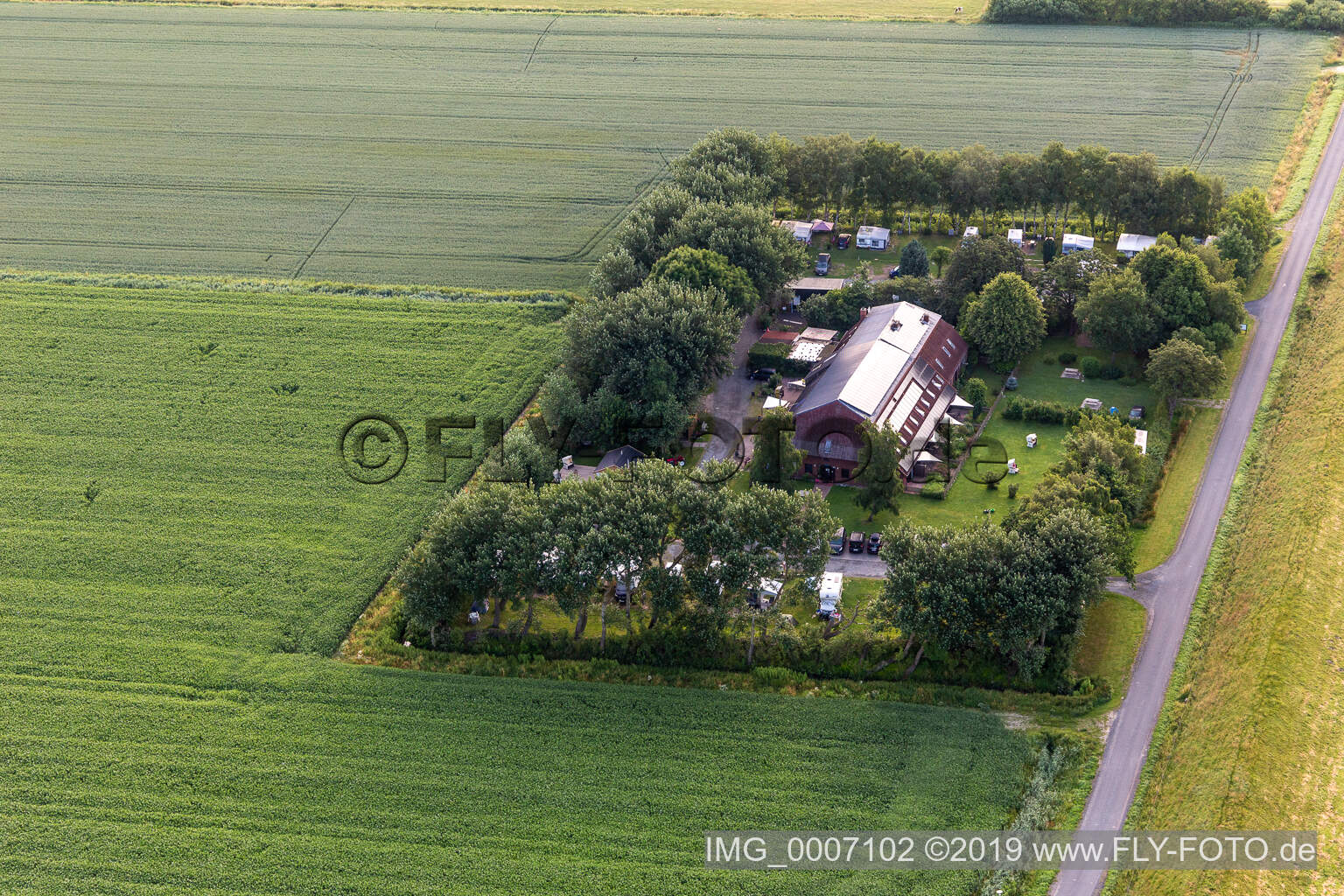 Luftbild von Ferienanlage Achtern Diek in Nordermeldorf im Bundesland Schleswig-Holstein, Deutschland
