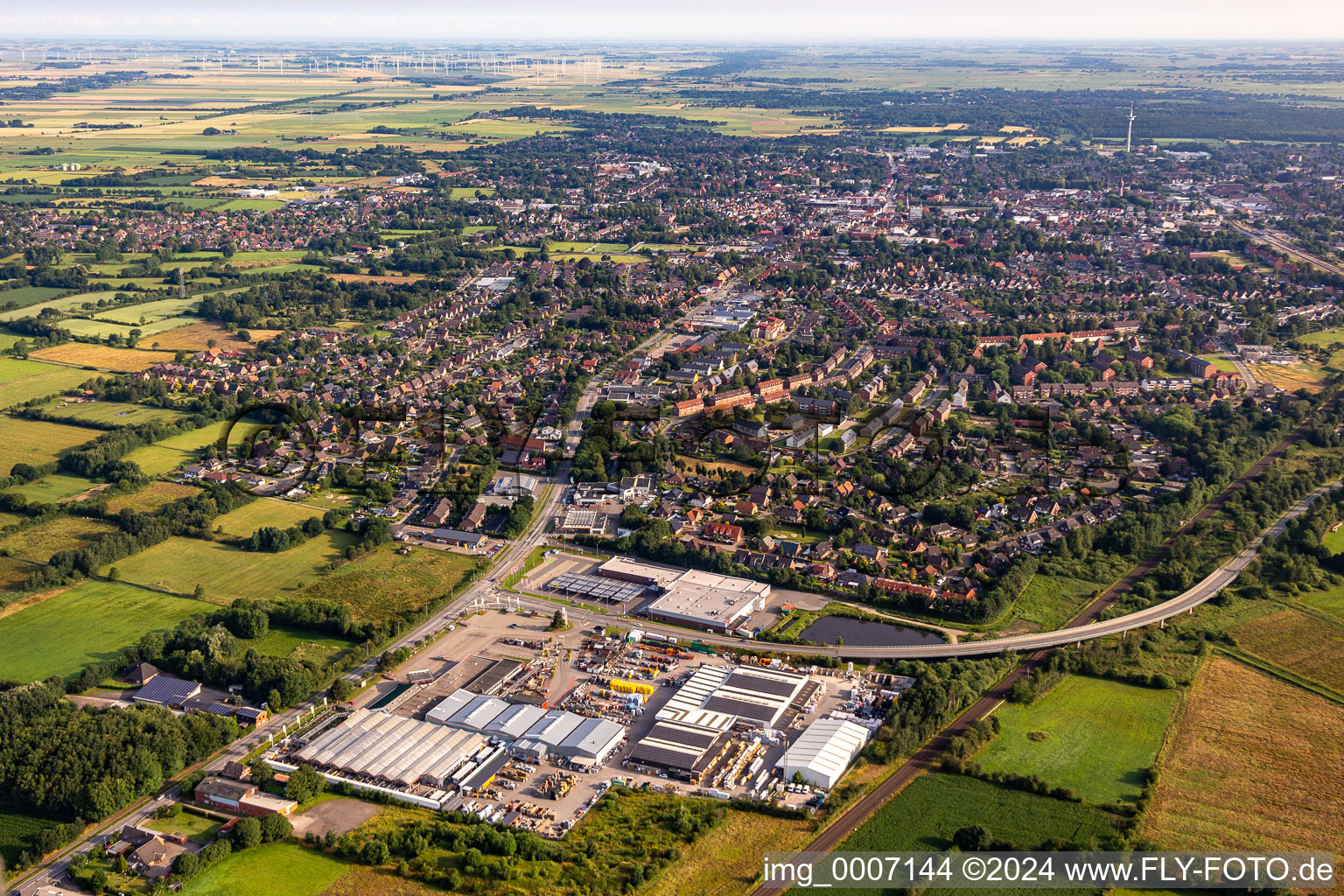 Stadtansicht des Innenstadtbereiches in Heide im Bundesland Schleswig-Holstein, Deutschland