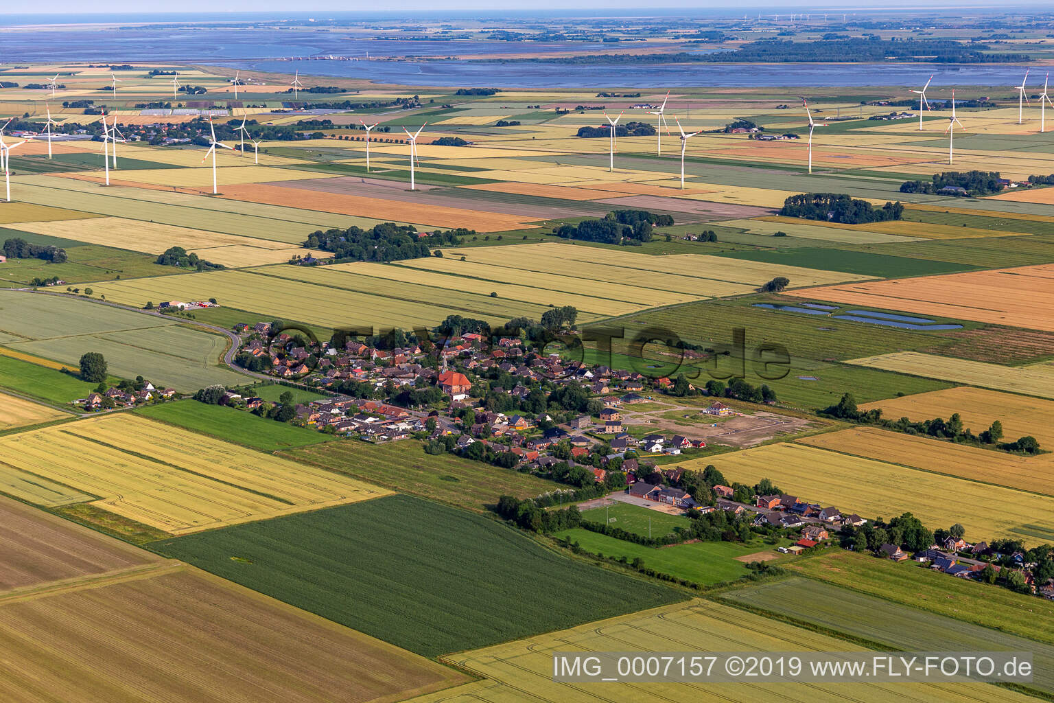 Luftbild von Neuenkirchen im Bundesland Schleswig-Holstein, Deutschland