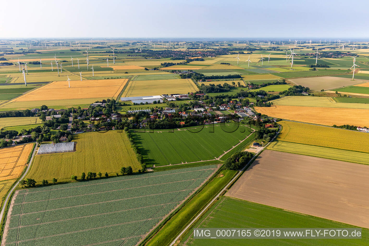 Schrägluftbild von Schülp im Bundesland Schleswig-Holstein, Deutschland