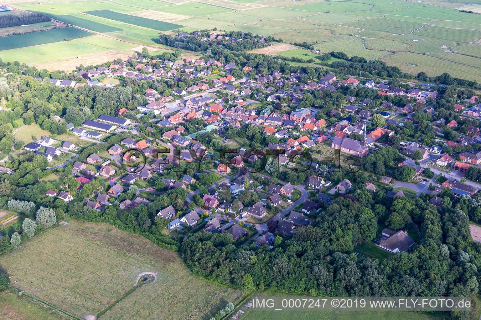 Luftaufnahme von Tating im Bundesland Schleswig-Holstein, Deutschland