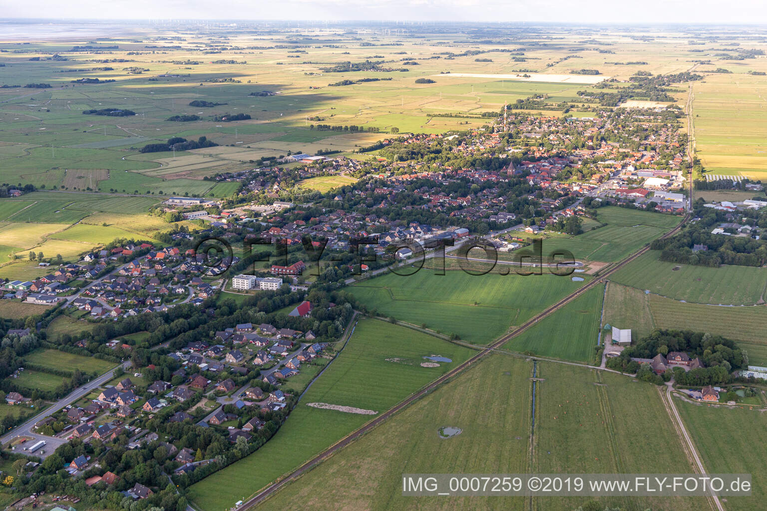Luftbild von Garding im Bundesland Schleswig-Holstein, Deutschland