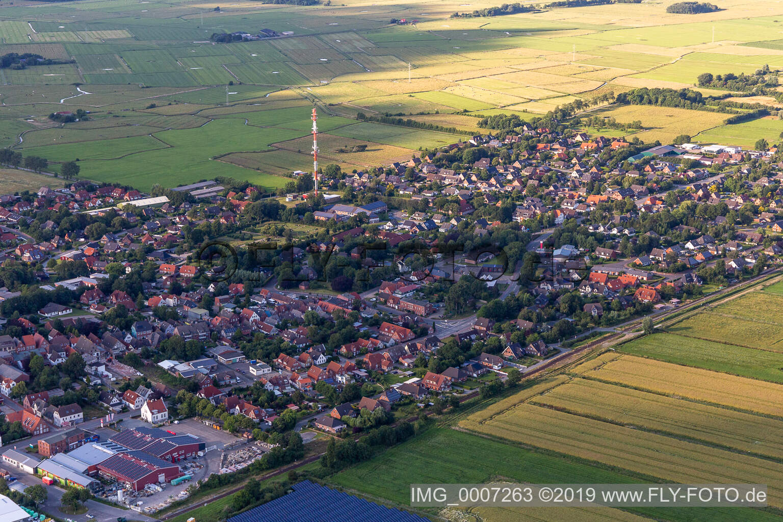 Luftaufnahme von Garding im Bundesland Schleswig-Holstein, Deutschland