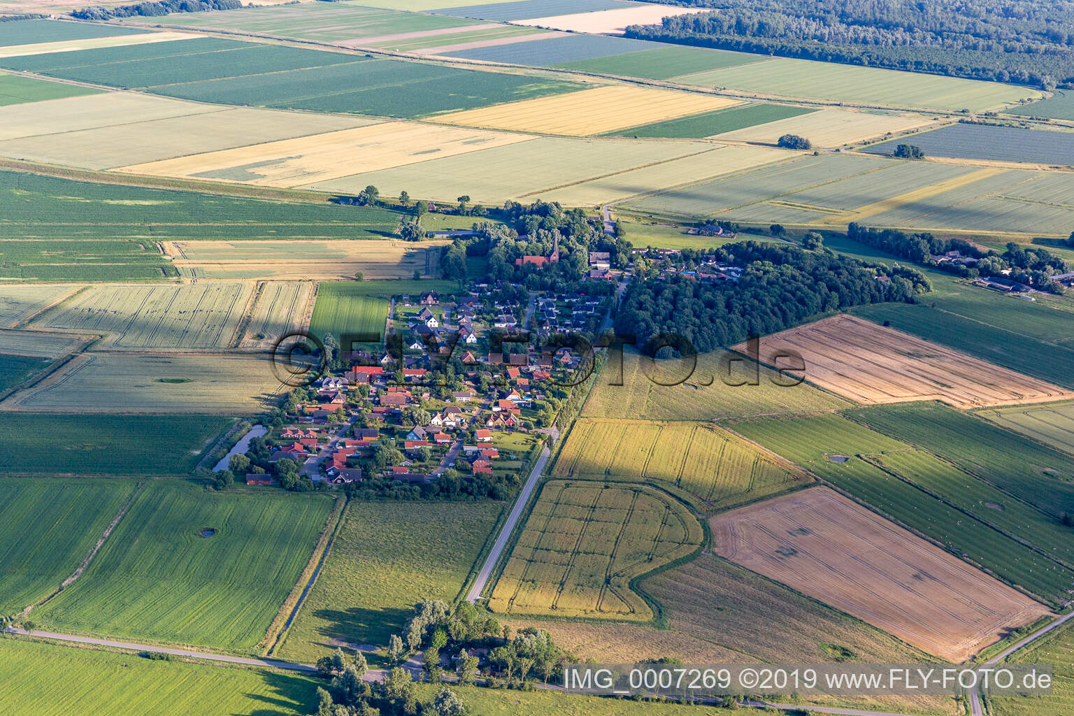 Luftbild von Kating im Bundesland Schleswig-Holstein, Deutschland