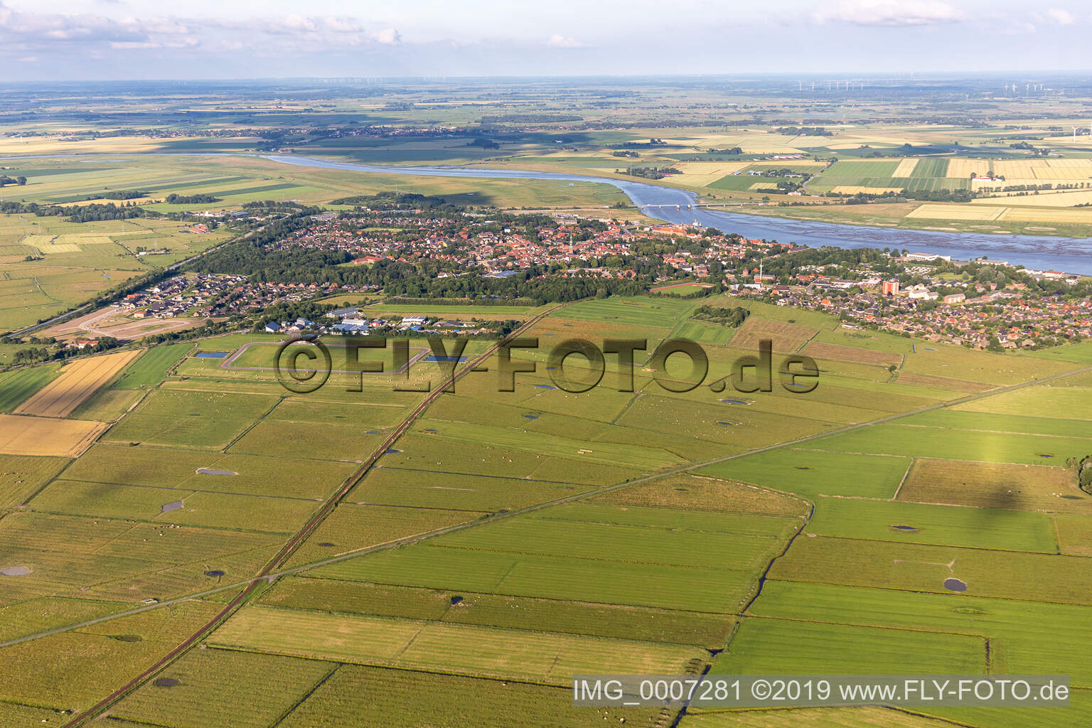 Luftbild von Tönning im Bundesland Schleswig-Holstein, Deutschland