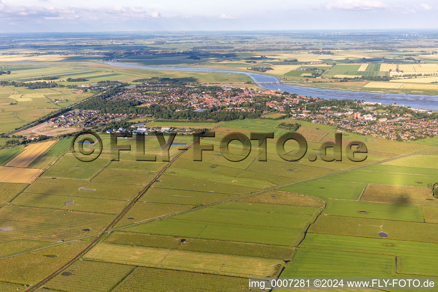 Luftbild von Tönning im Bundesland Schleswig-Holstein, Deutschland