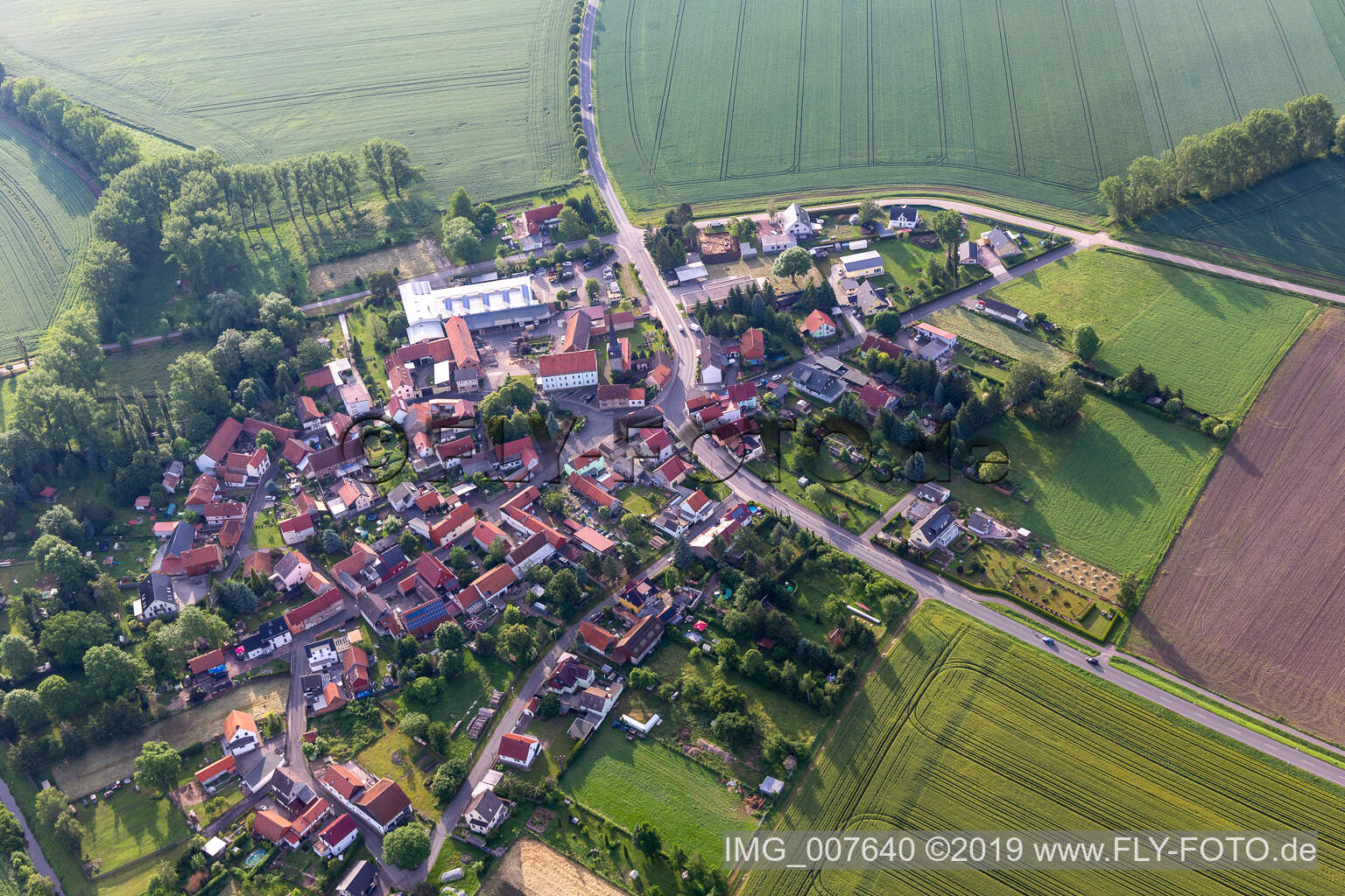 Luftbild von Eberstädt im Bundesland Thüringen, Deutschland