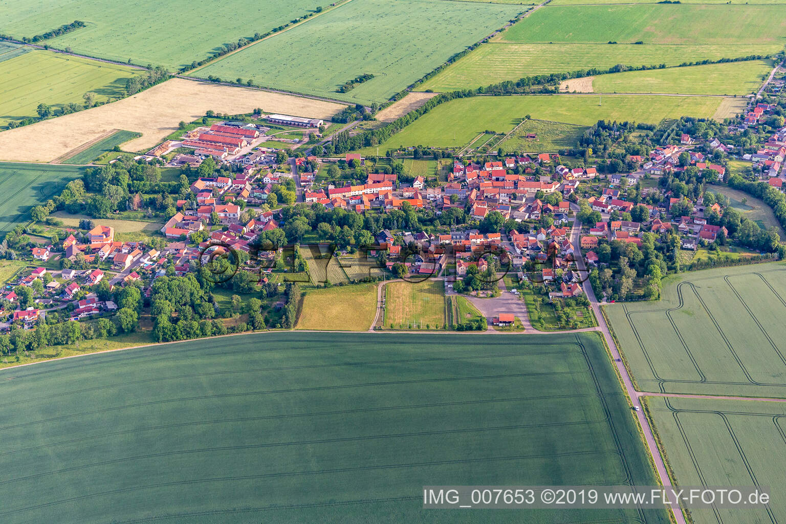Luftbild von Eschenbergen im Bundesland Thüringen, Deutschland