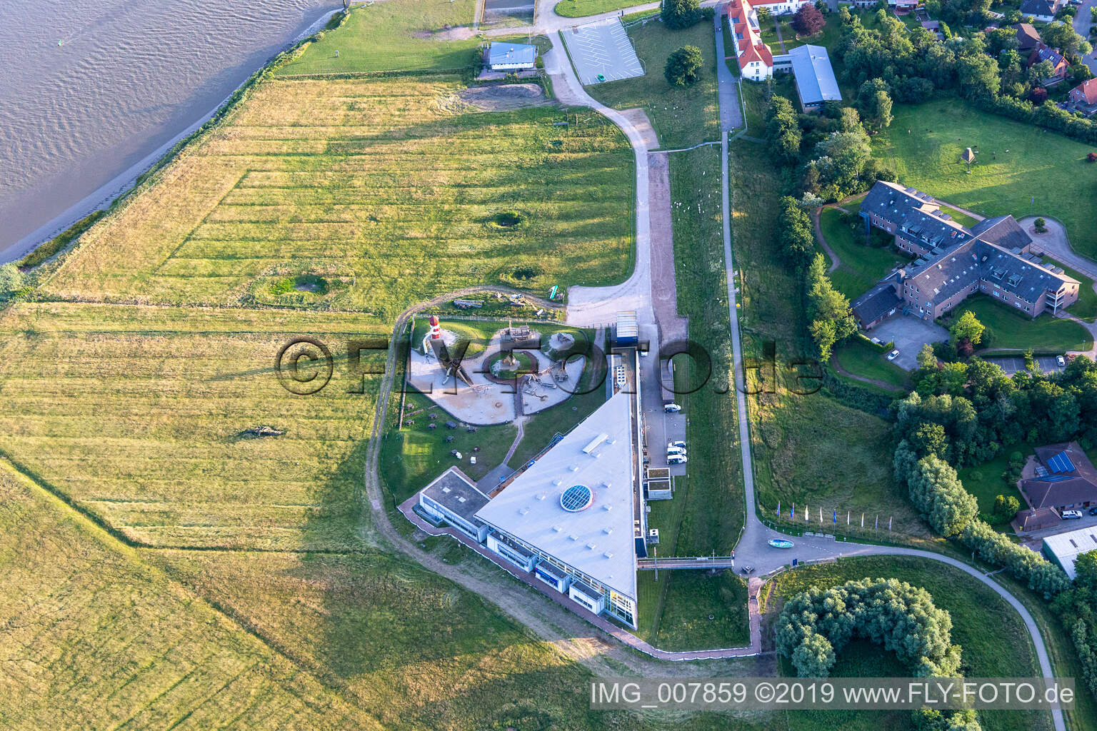 Luftbild von Multimar Wattforum in Tönning im Bundesland Schleswig-Holstein, Deutschland