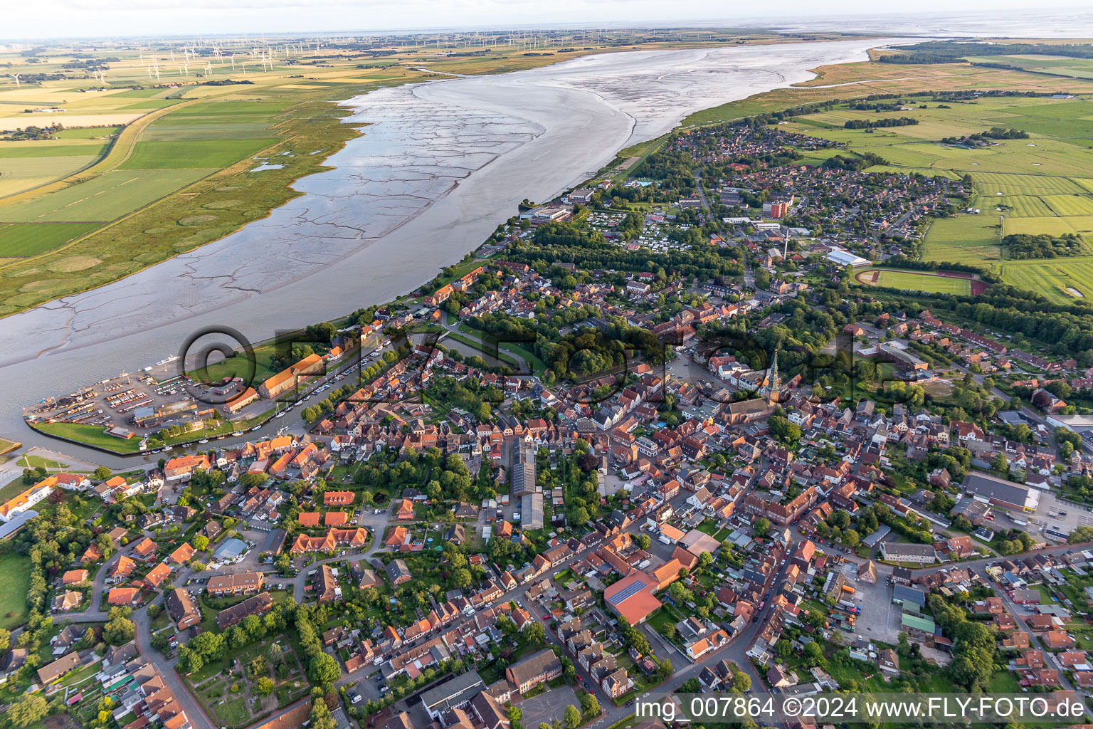 Tönning im Bundesland Schleswig-Holstein, Deutschland von oben gesehen