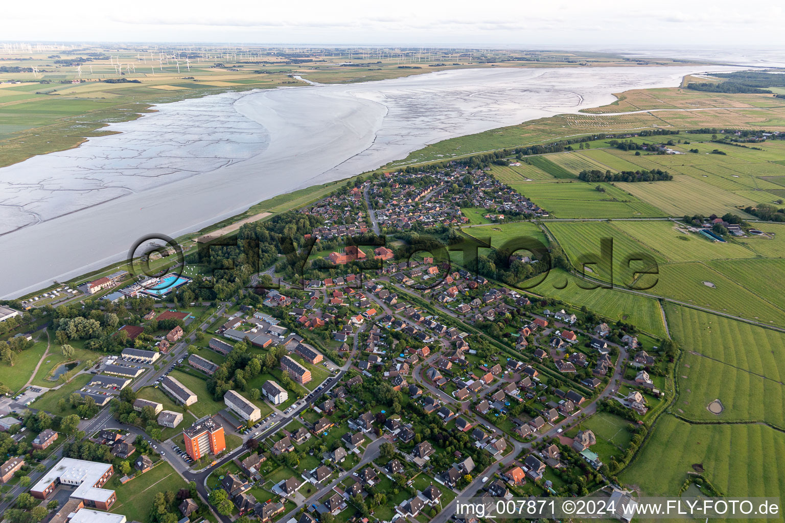 Tönning im Bundesland Schleswig-Holstein, Deutschland aus der Luft betrachtet