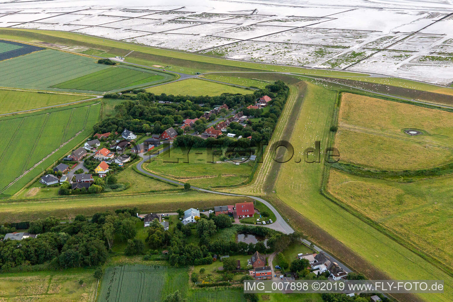 Luftbild von Westerkoog im Bundesland Schleswig-Holstein, Deutschland