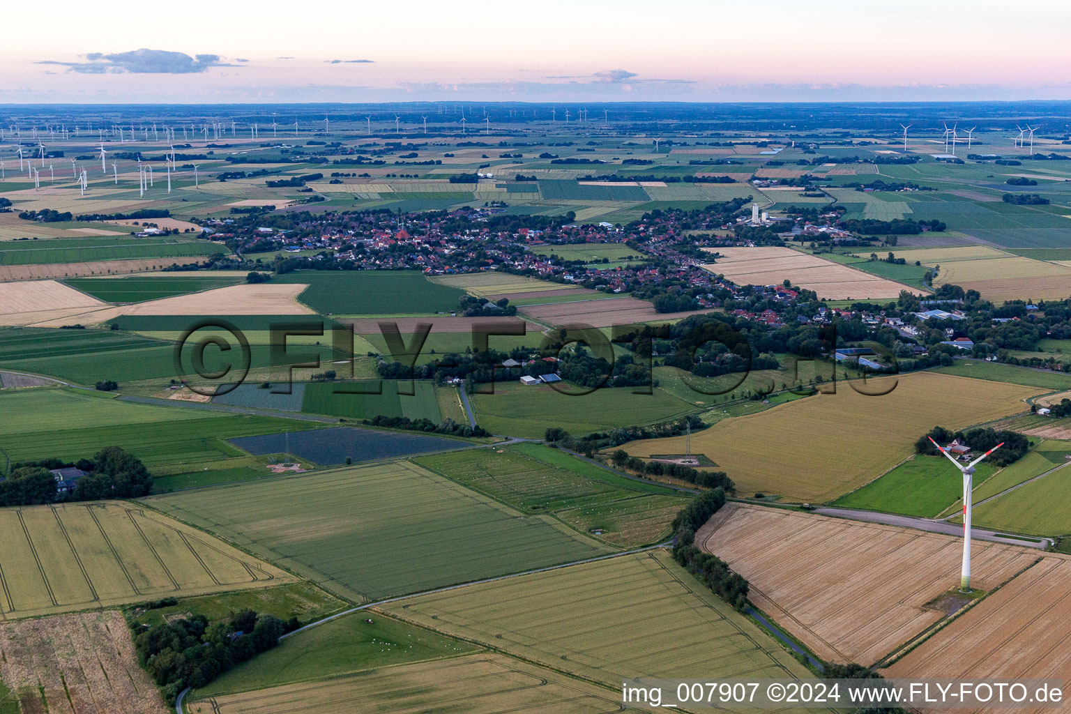 Luftbild von Wesselburen im Bundesland Schleswig-Holstein, Deutschland