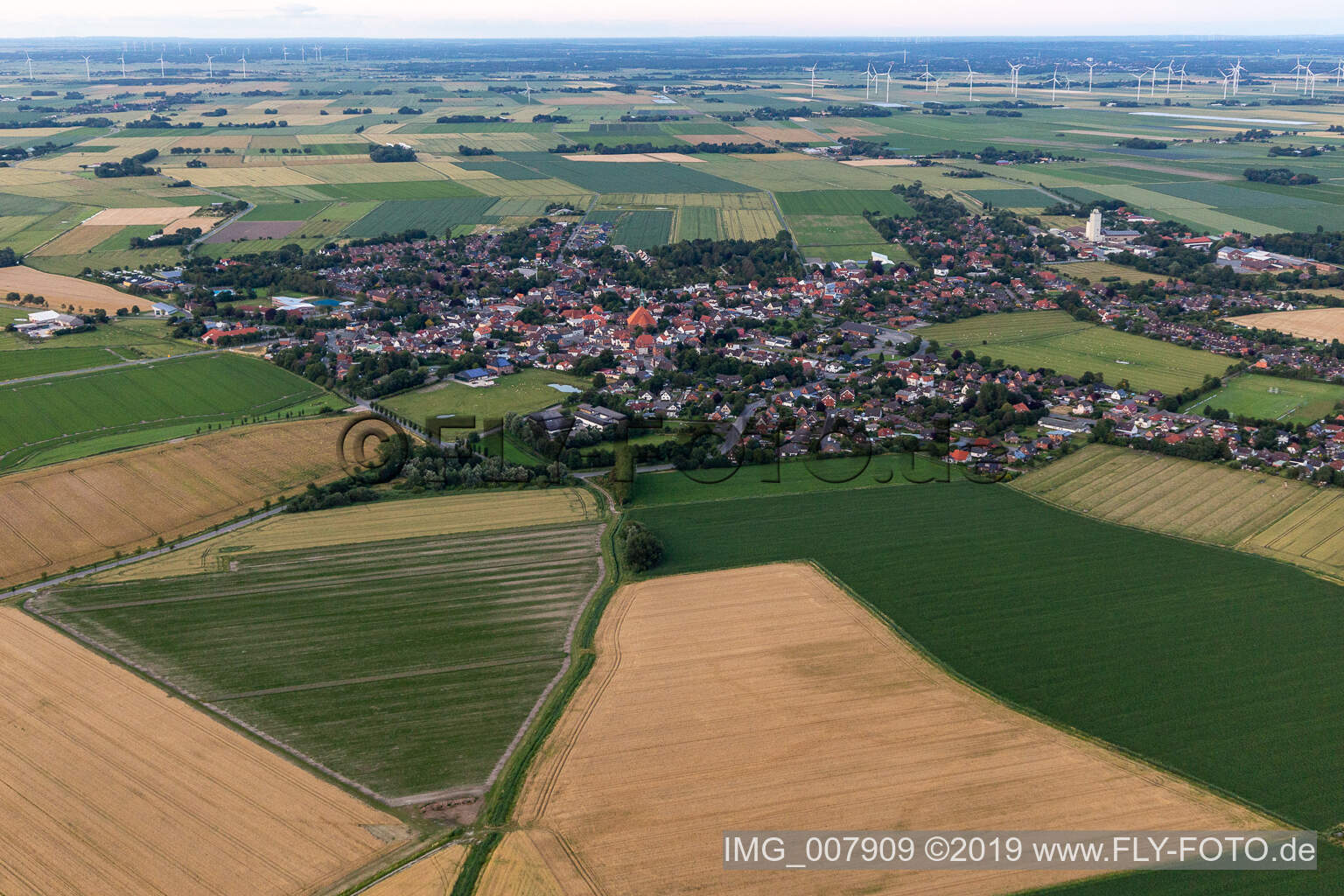 Luftbild von Norddeich im Bundesland Schleswig-Holstein, Deutschland