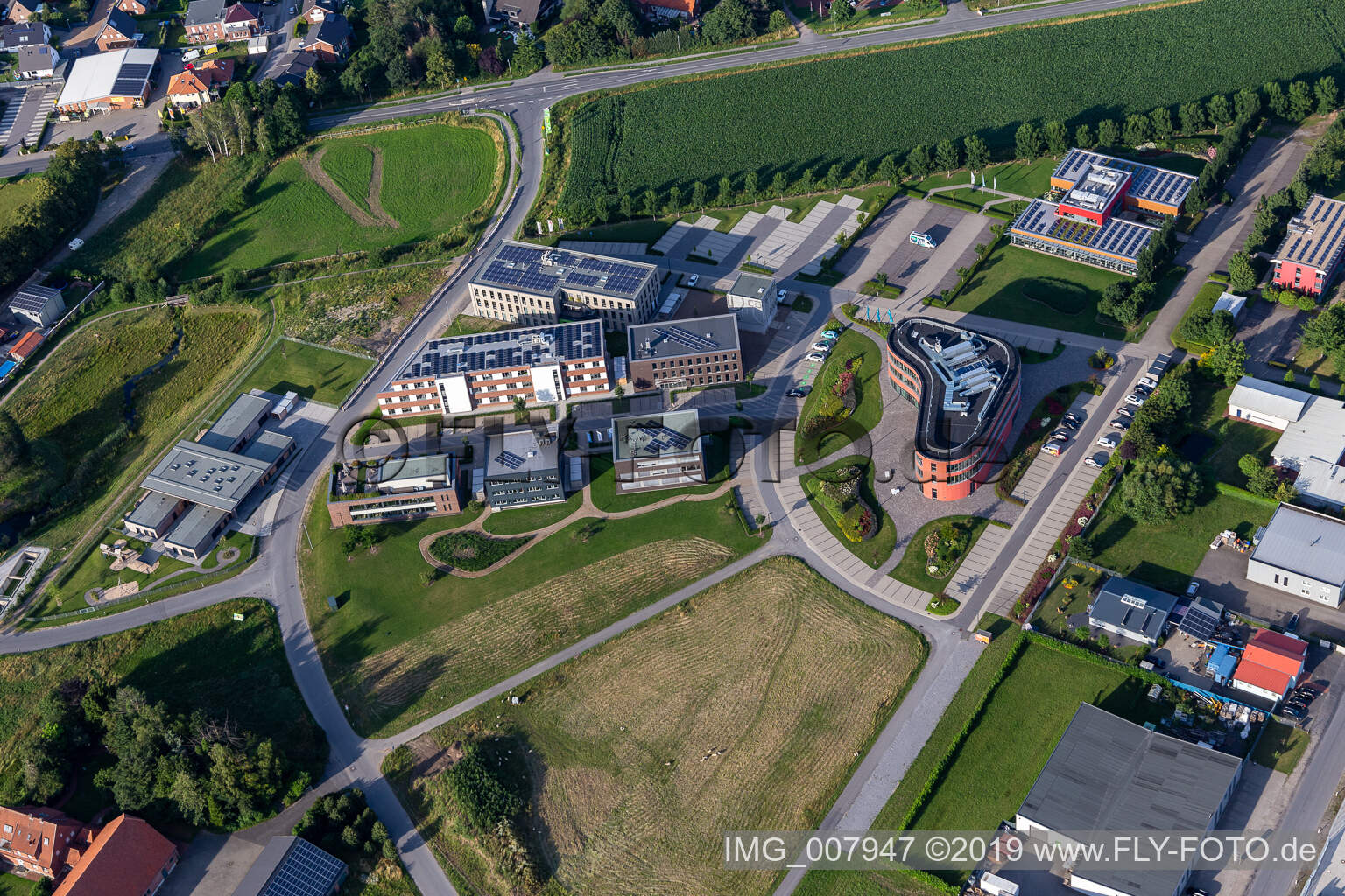 Luftbild von D.velop Lifer Sciences campus in Gescher im Bundesland Nordrhein-Westfalen, Deutschland
