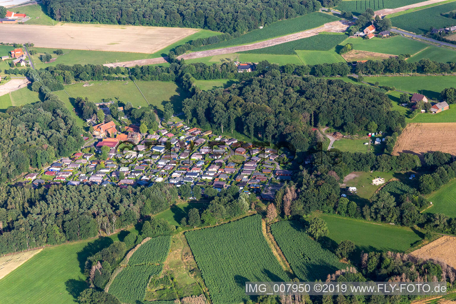 Luftbild von Erholungsgebiet Waldvelen, Familie ven der Buss in Velen im Bundesland Nordrhein-Westfalen, Deutschland