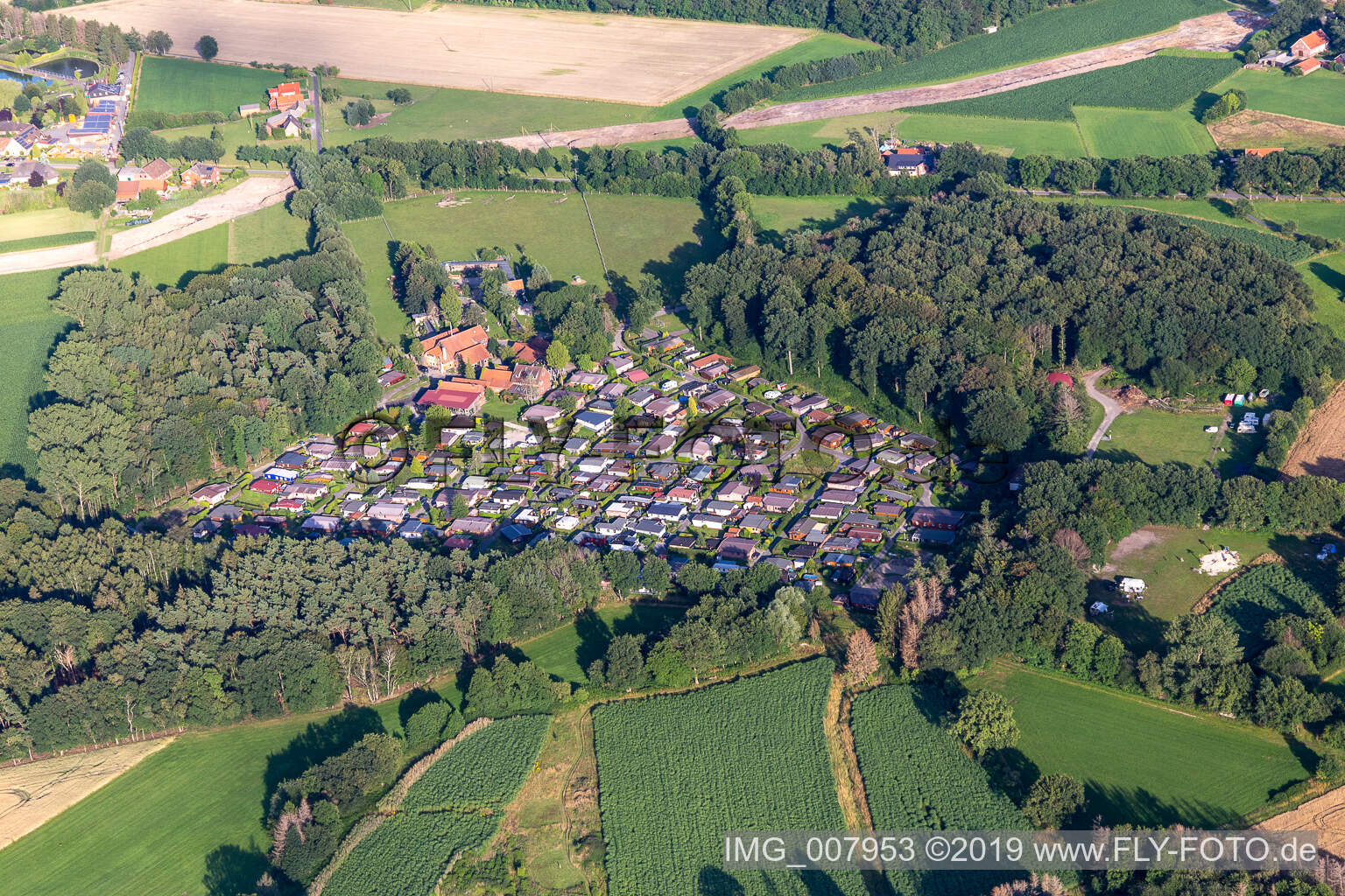 Erholungsgebiet Waldvelen, Familie ven der Buss in Velen im Bundesland Nordrhein-Westfalen, Deutschland von oben