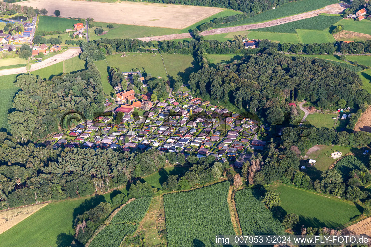 Erholungsgebiet Waldvelen, Familie ven der Buss in Velen im Bundesland Nordrhein-Westfalen, Deutschland von oben