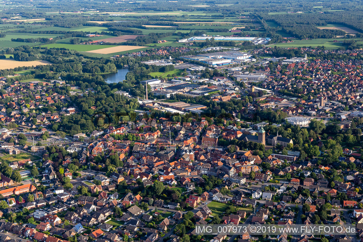 Luftbild von Vreden im Bundesland Nordrhein-Westfalen, Deutschland