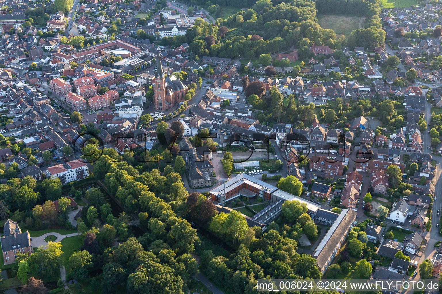 Rhede im Bundesland Nordrhein-Westfalen, Deutschland vom Flugzeug aus