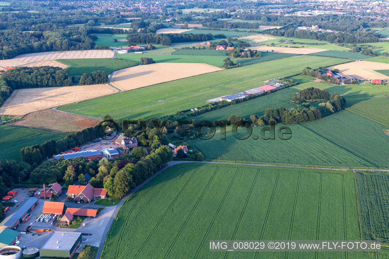 Flugplatz Borken-Hoxfeld im Bundesland Nordrhein-Westfalen, Deutschland