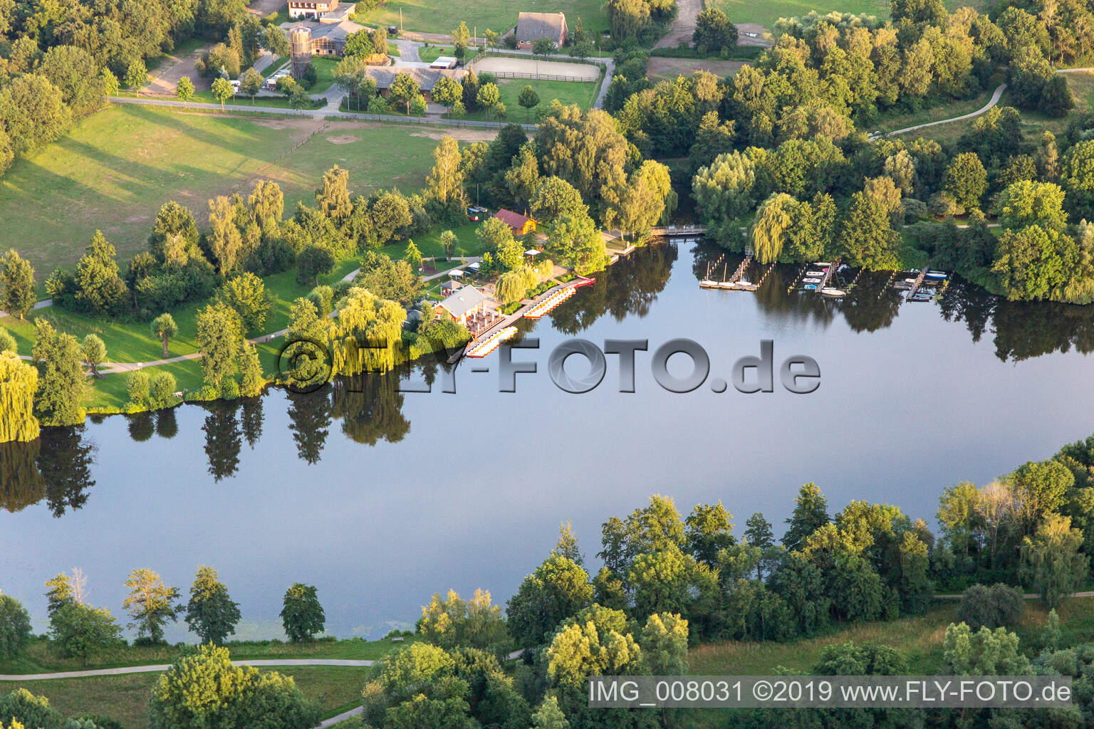Luftbild von Pröbstingsee in Hoxfeld im Bundesland Nordrhein-Westfalen, Deutschland