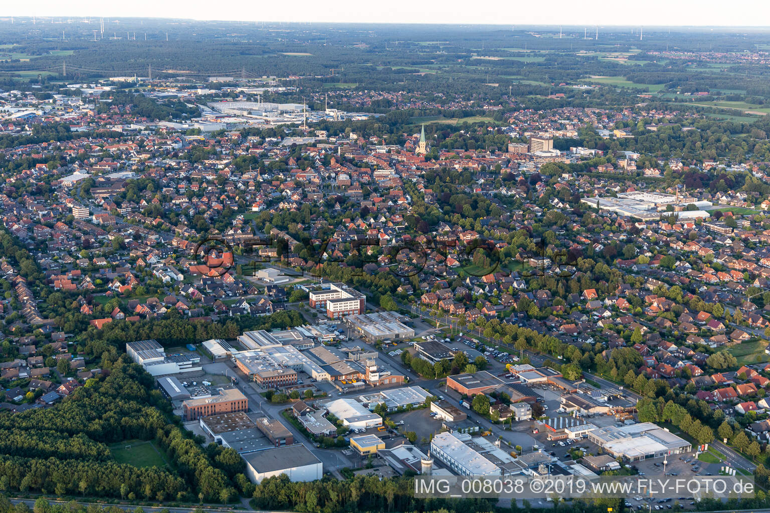 Luftbild von Borken im Bundesland Nordrhein-Westfalen, Deutschland