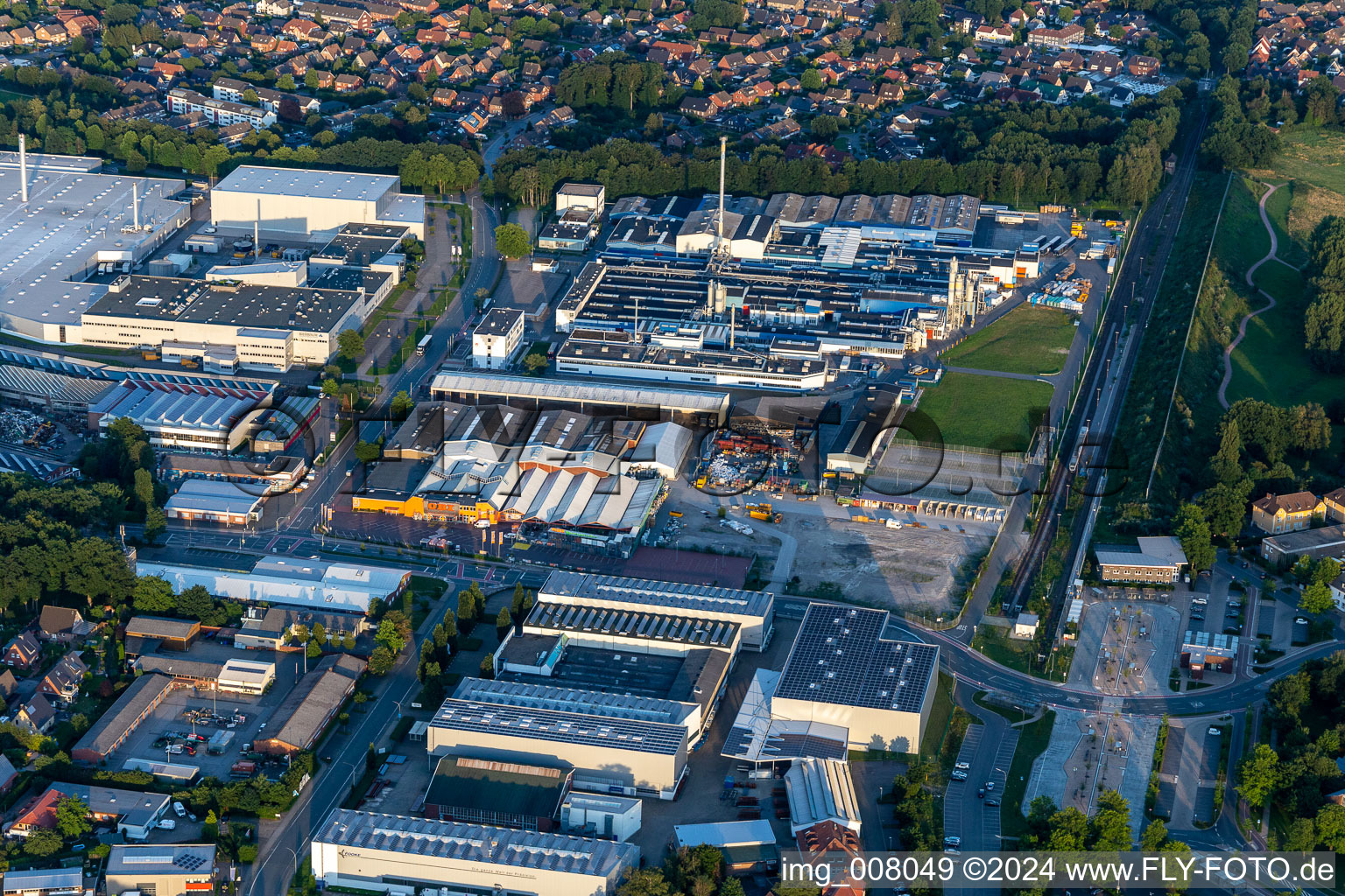 Borken im Bundesland Nordrhein-Westfalen, Deutschland vom Flugzeug aus