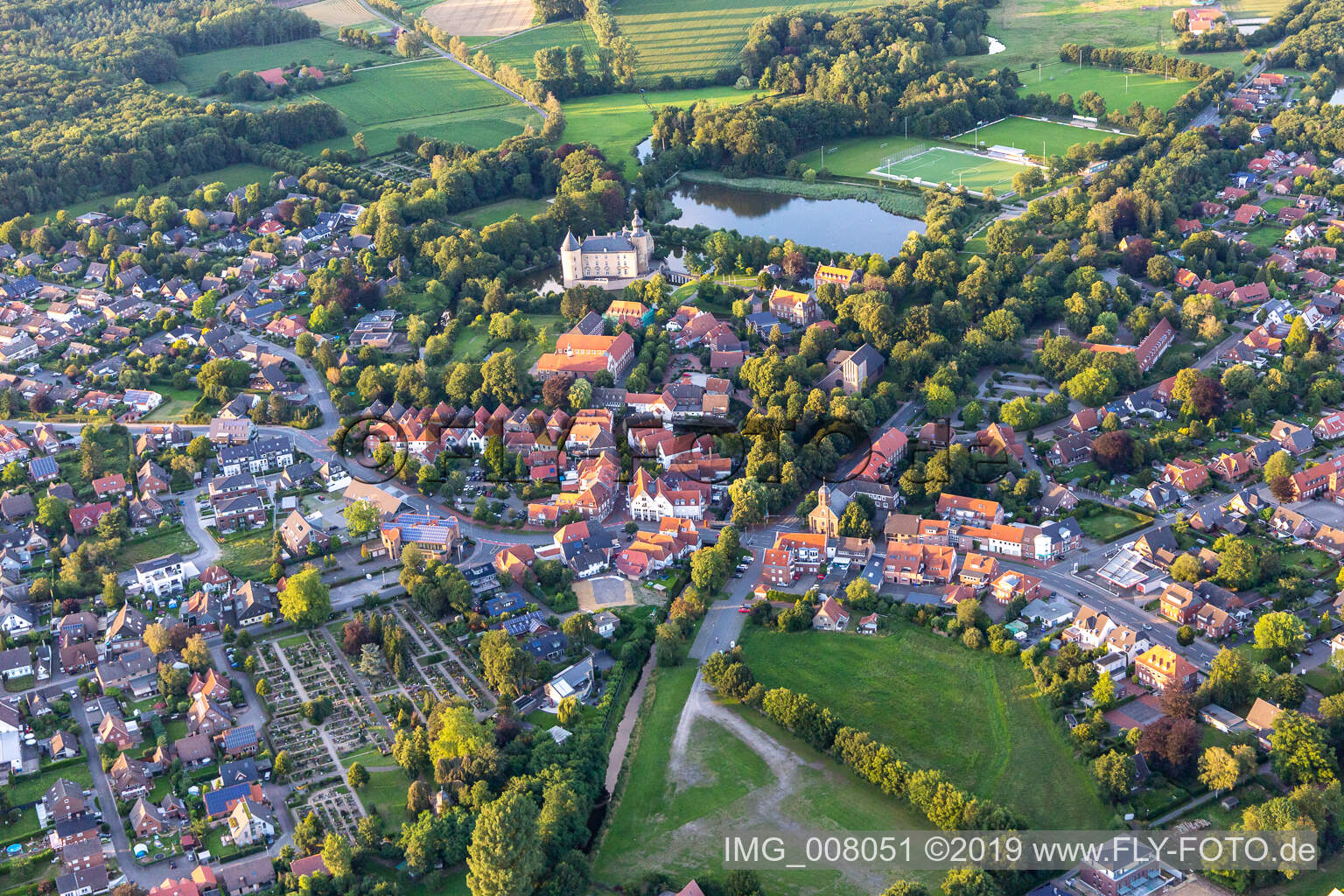 Luftbild von Gemen im Bundesland Nordrhein-Westfalen, Deutschland