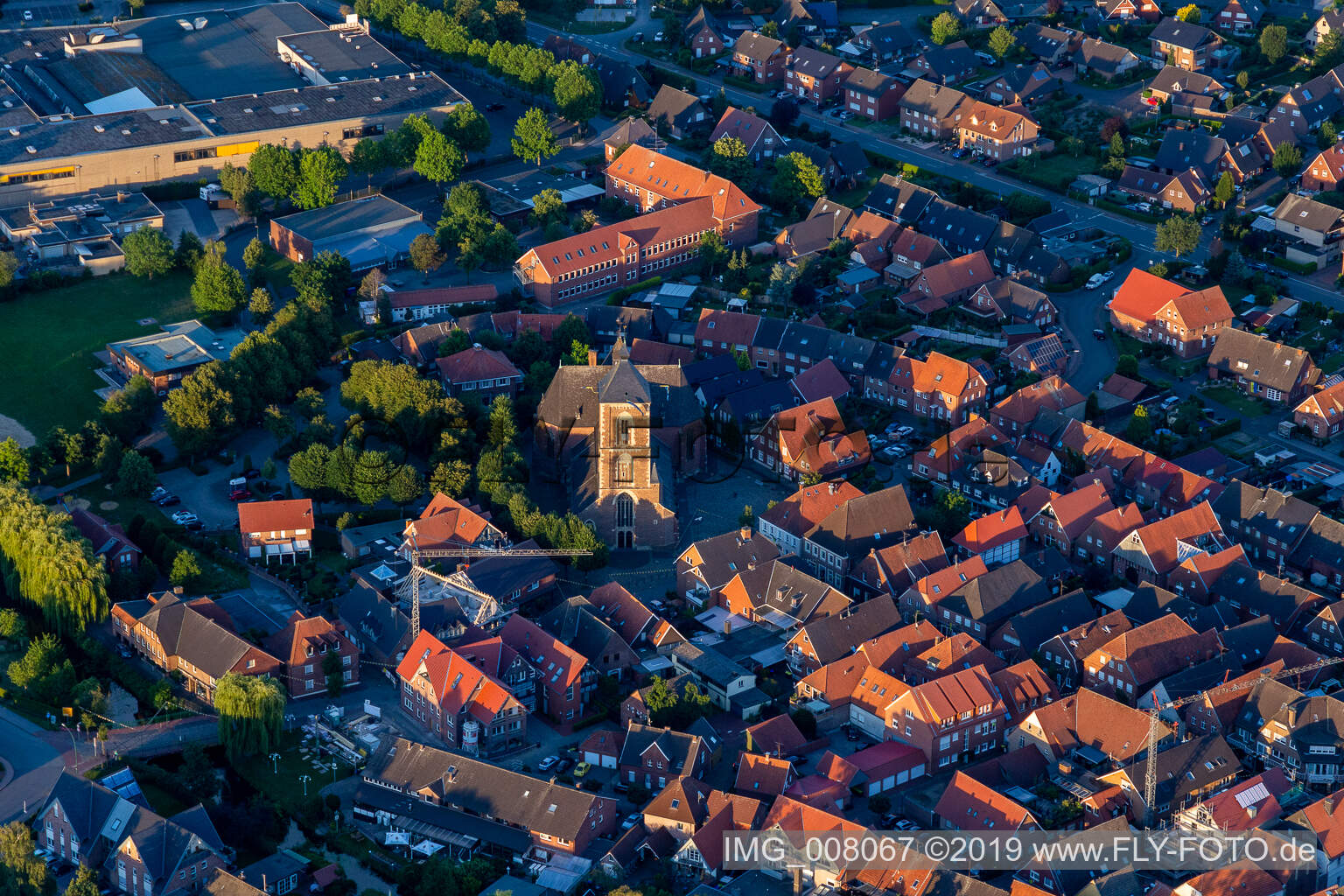 Luftbild von St. Walburga in Ramsdorf im Bundesland Nordrhein-Westfalen, Deutschland