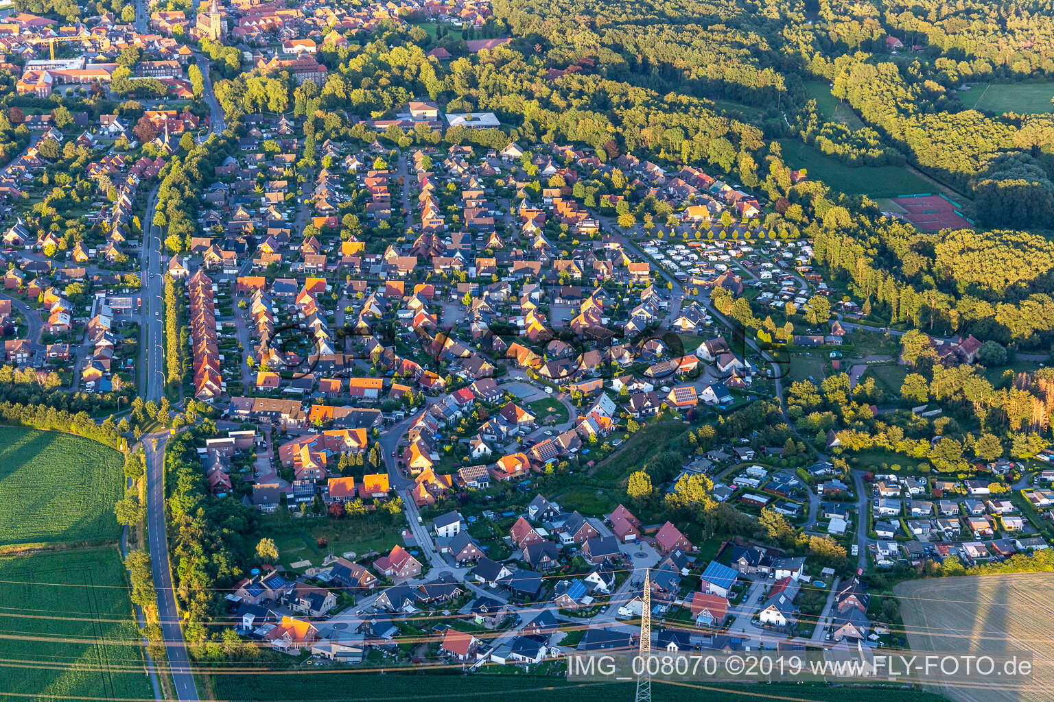Luftaufnahme von Velen im Bundesland Nordrhein-Westfalen, Deutschland