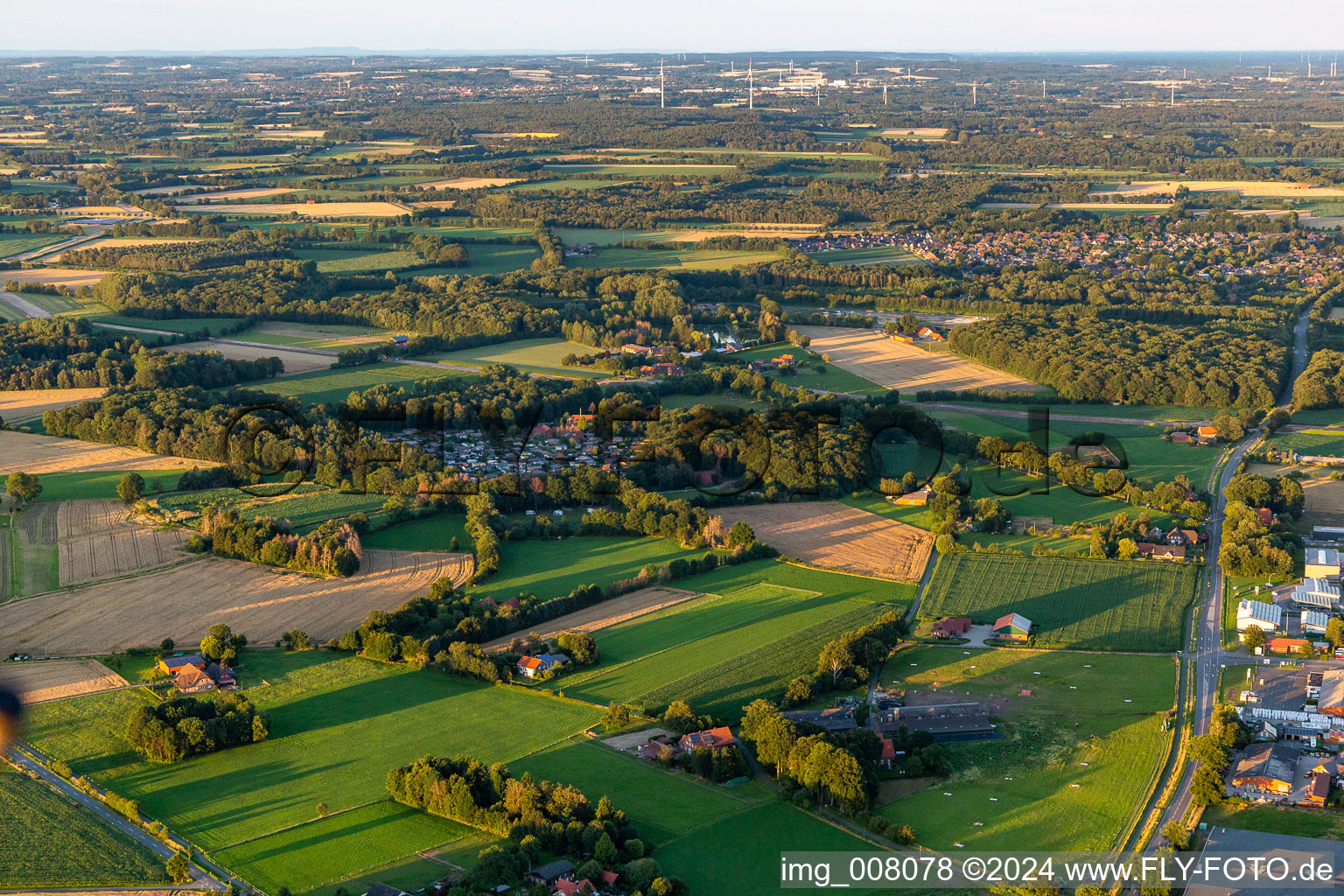 Erholungsgebiet Waldvelen, Familie ven der Buss in Velen im Bundesland Nordrhein-Westfalen, Deutschland aus der Vogelperspektive