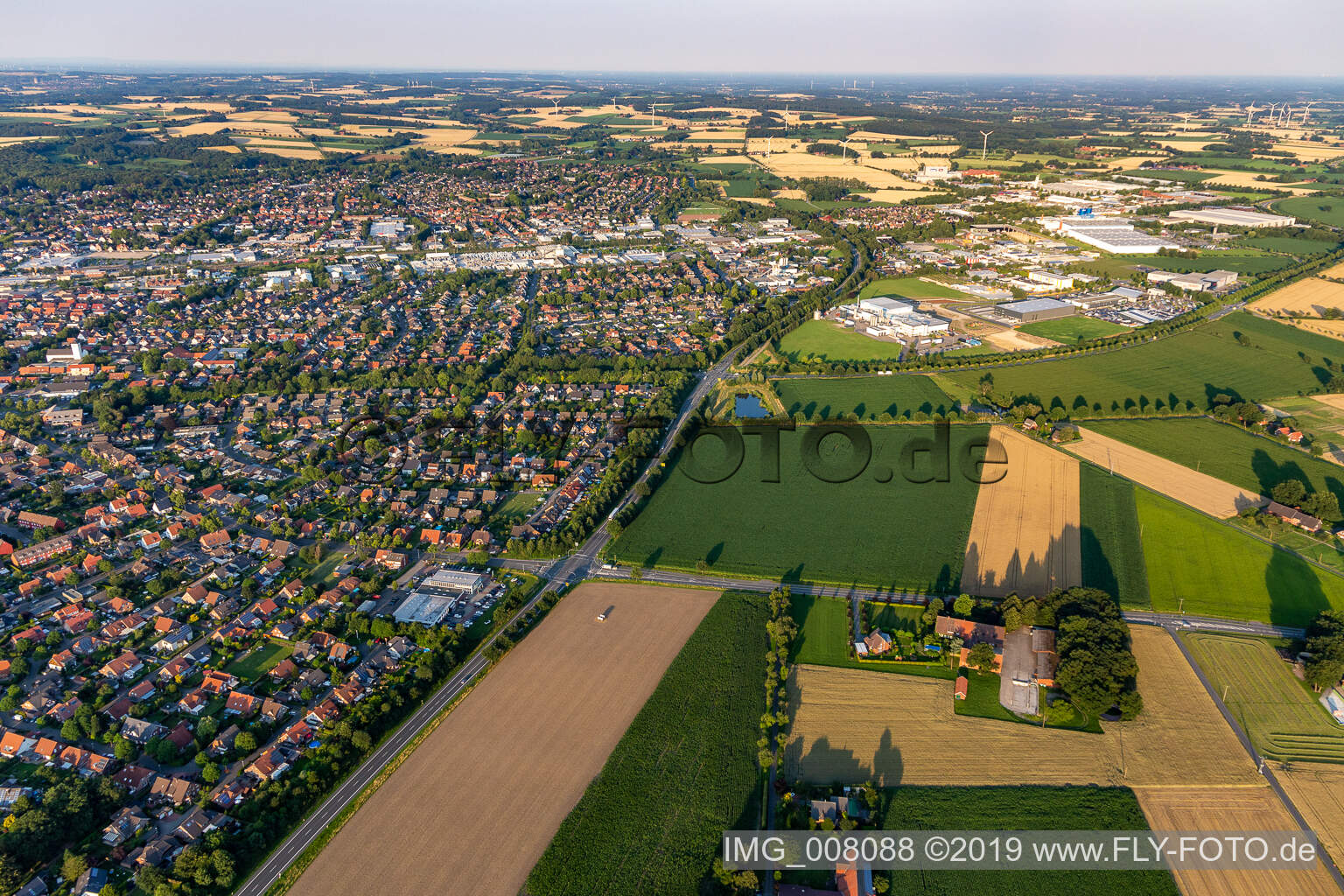 Luftbild von Coesfeld im Bundesland Nordrhein-Westfalen, Deutschland