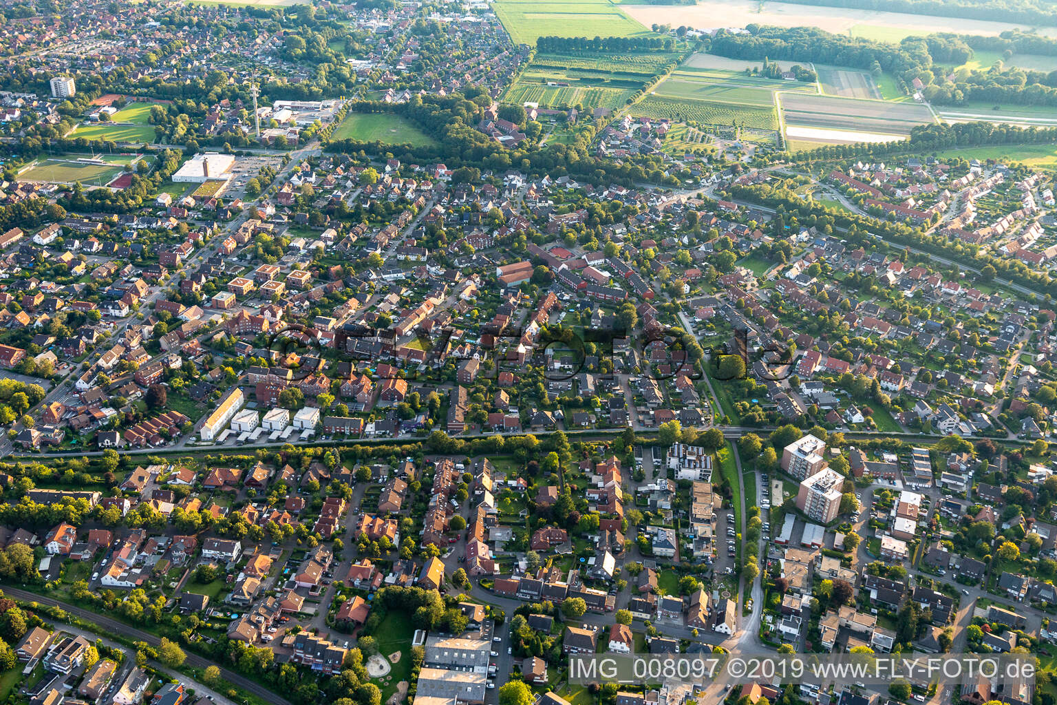 Coesfeld im Bundesland Nordrhein-Westfalen, Deutschland aus der Luft