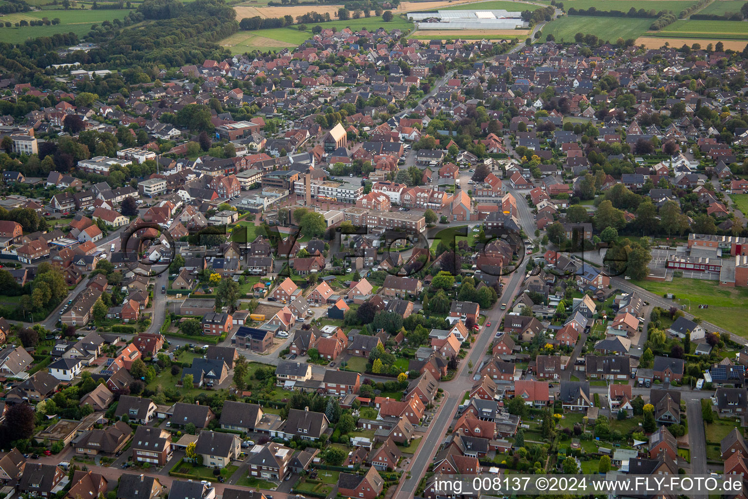 Schrägluftbild von Heiden im Bundesland Nordrhein-Westfalen, Deutschland