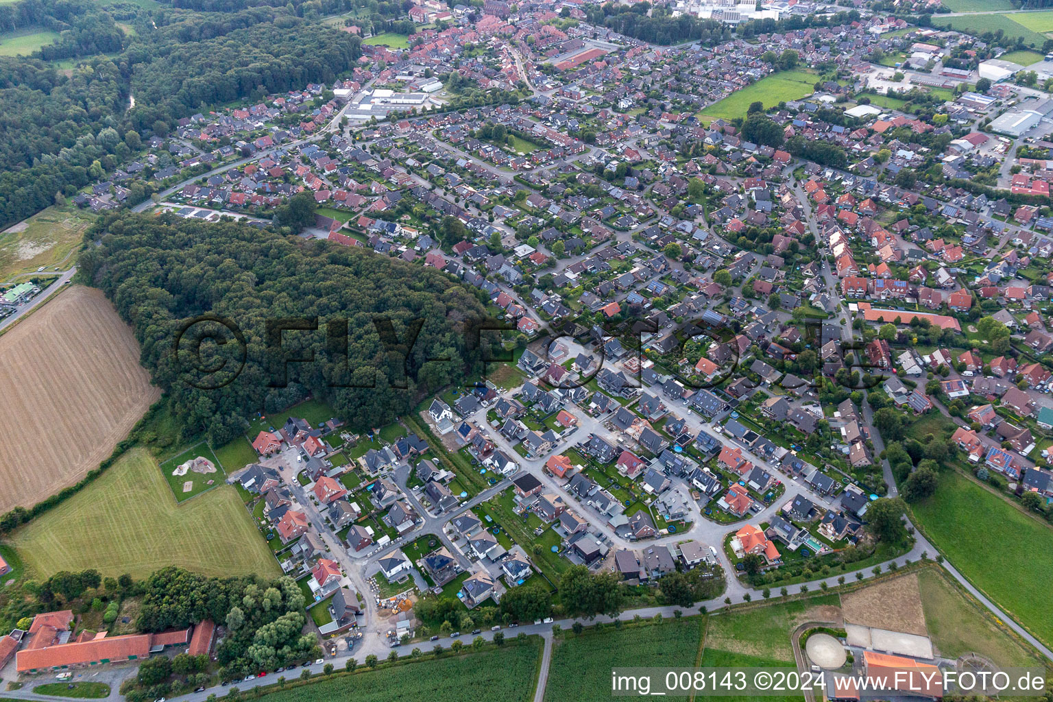 Velen im Bundesland Nordrhein-Westfalen, Deutschland vom Flugzeug aus