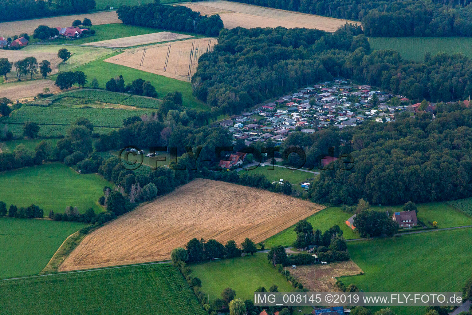 Drohnenaufname von Erholungsgebiet Waldvelen, Familie ven der Buss in Velen im Bundesland Nordrhein-Westfalen, Deutschland