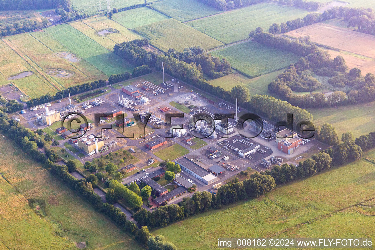 Anlagen des unterirdischen Erdgas-Speicher der E.ON Ruhrgas AG in Epe im Ortsteil Kottigerhook in Gronau im Bundesland Nordrhein-Westfalen, Deutschland