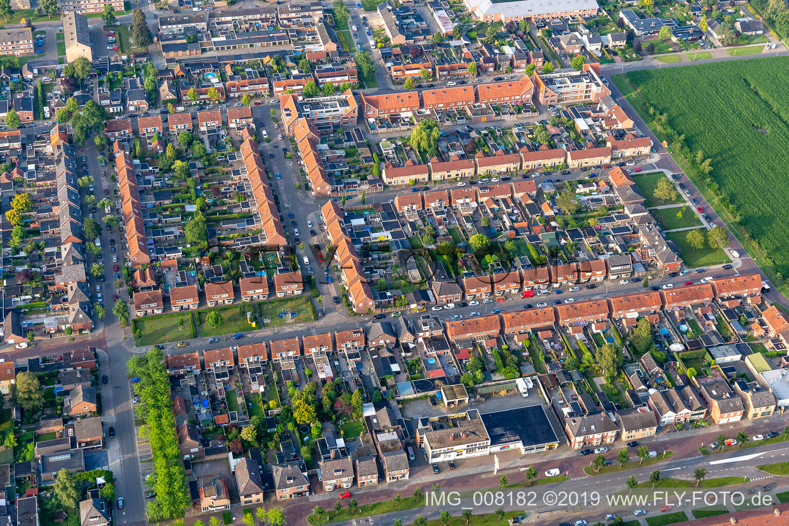Luftbild von Olivier van Noorstraat in Enschede im Bundesland Overijssel, Niederlande