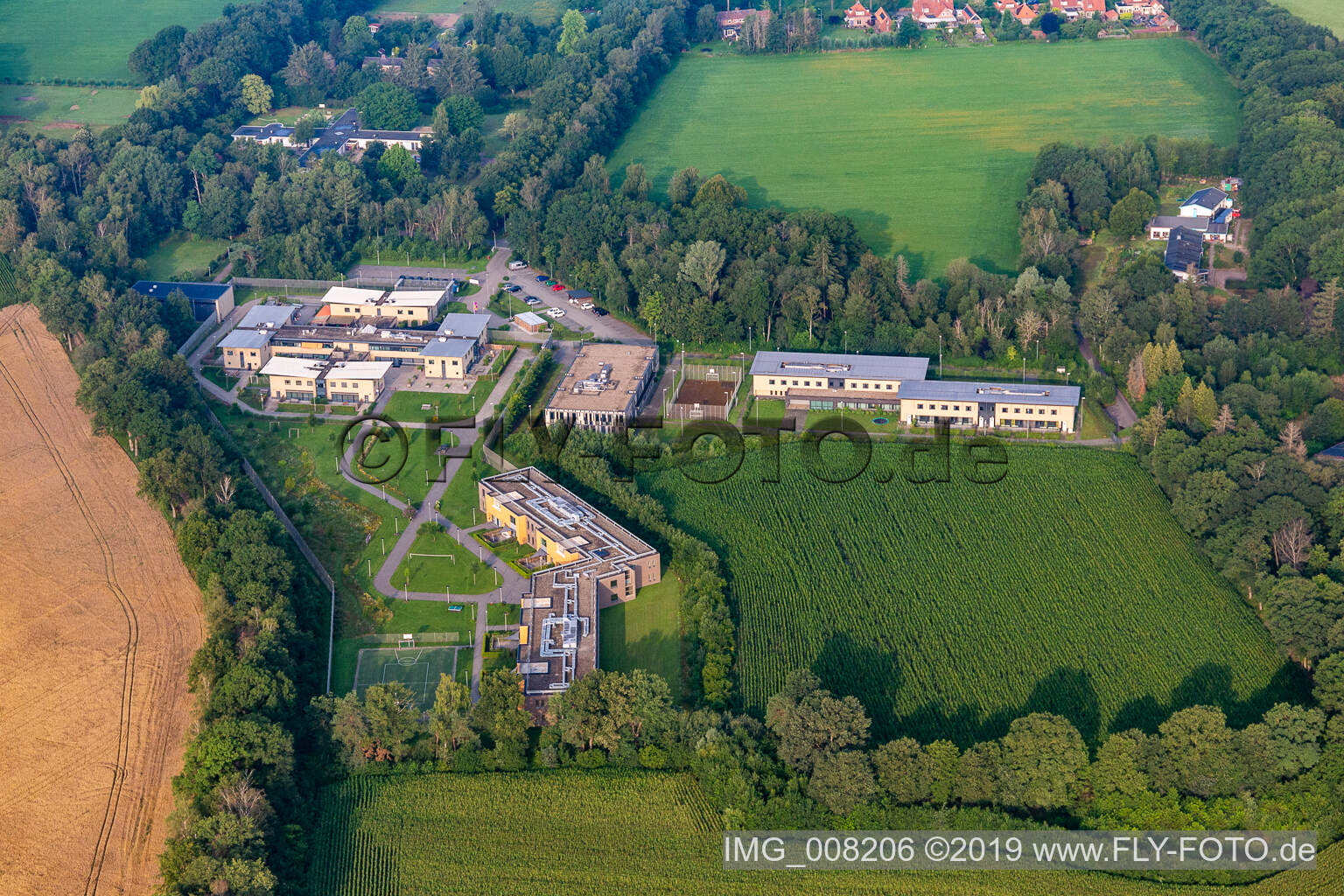 Luftbild von Gefängnis Panovenweg in Rekken im Bundesland Gelderland, Niederlande