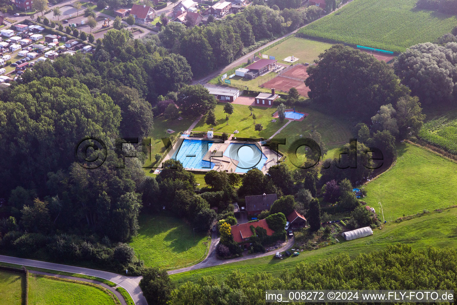 Freibad in Velen im Bundesland Nordrhein-Westfalen, Deutschland