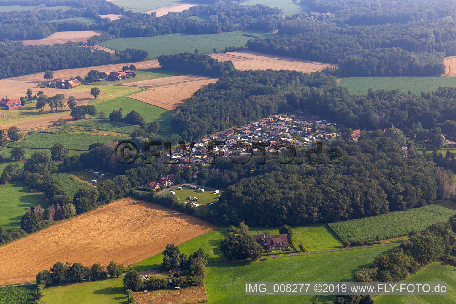 Drohnenbild von Erholungsgebiet Waldvelen, Familie ven der Buss in Velen im Bundesland Nordrhein-Westfalen, Deutschland