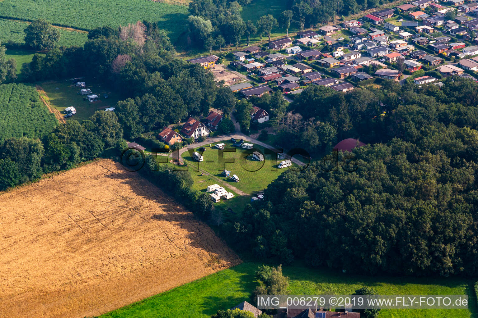 Erholungsgebiet Waldvelen, Familie ven der Buss in Velen im Bundesland Nordrhein-Westfalen, Deutschland von einer Drohne aus