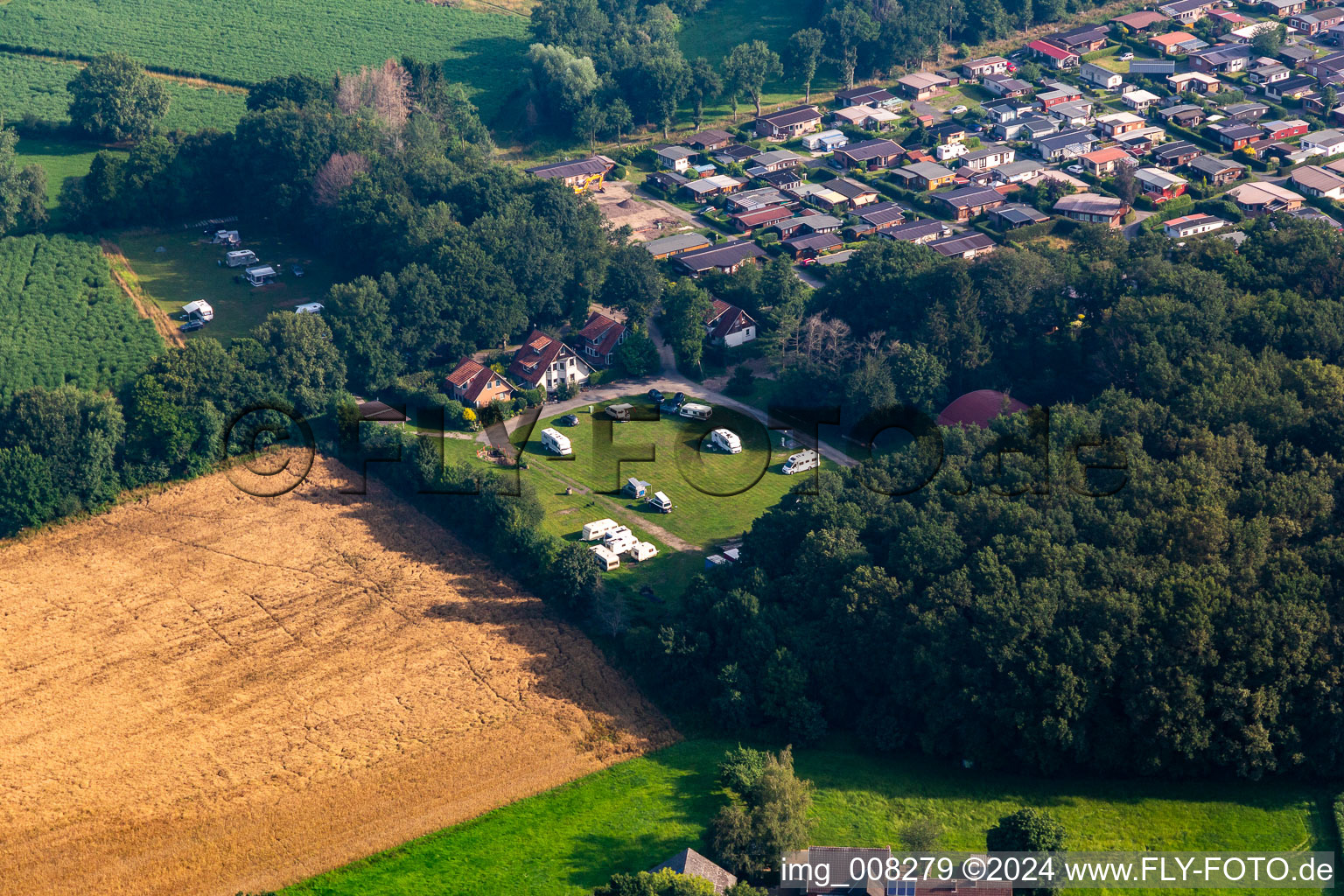 Erholungsgebiet Waldvelen, Familie ven der Buss in Velen im Bundesland Nordrhein-Westfalen, Deutschland von einer Drohne aus