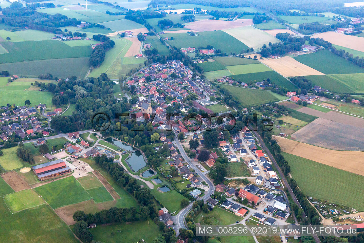 Schrägluftbild von Klein Reken im Bundesland Nordrhein-Westfalen, Deutschland
