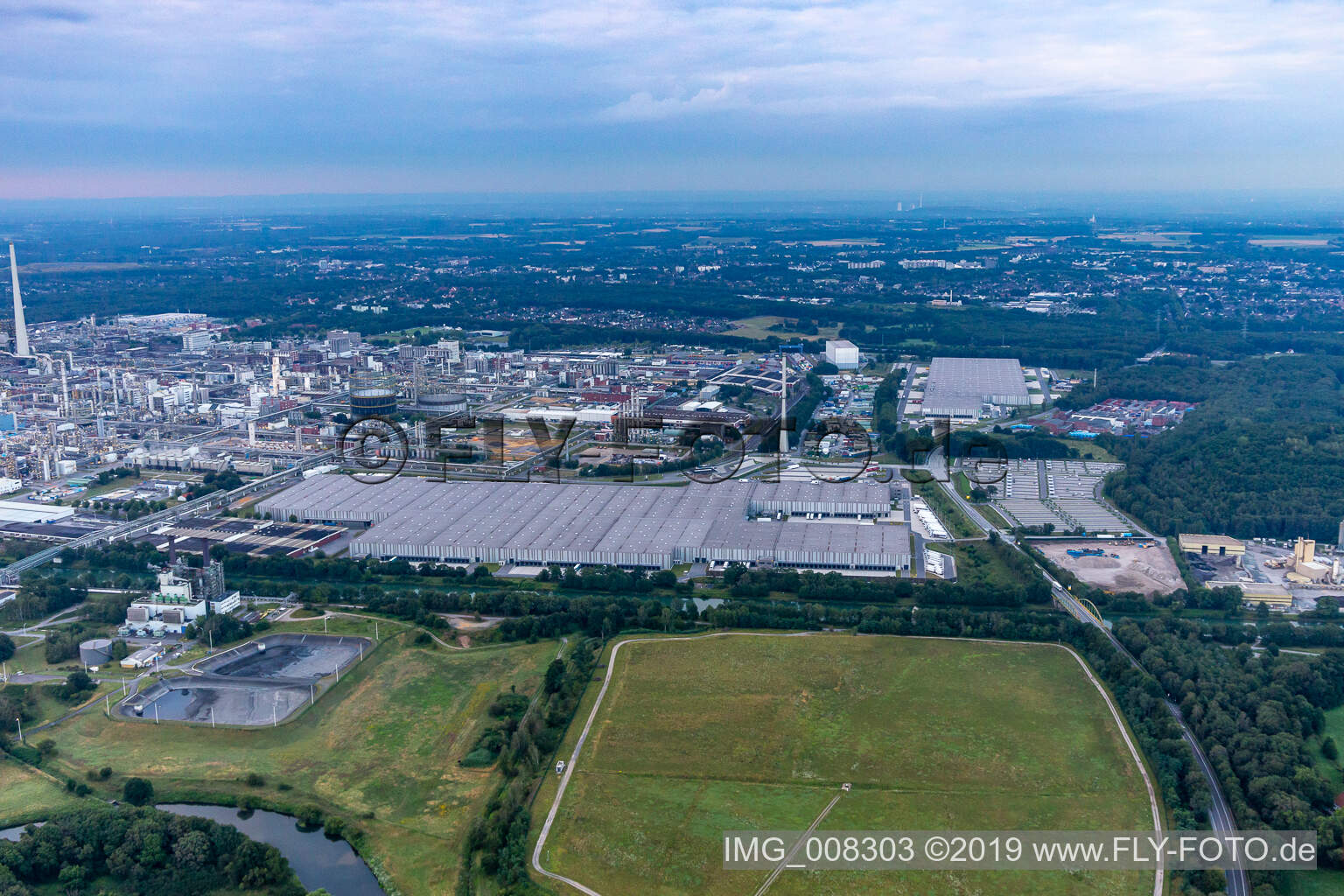 Luftbild von Chemiepark Marl im Bundesland Nordrhein-Westfalen, Deutschland