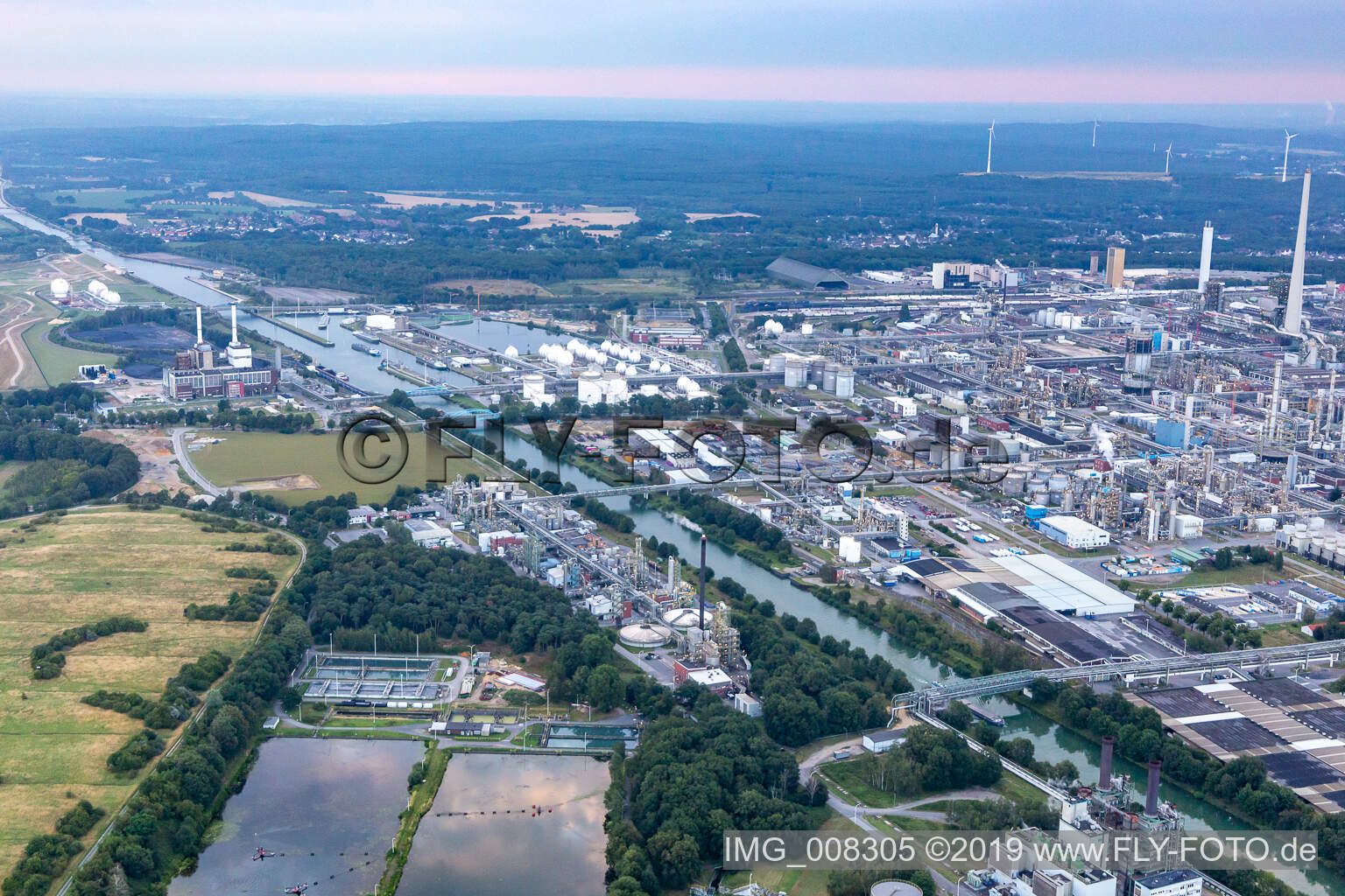 Luftaufnahme von Chemiepark Marl im Bundesland Nordrhein-Westfalen, Deutschland