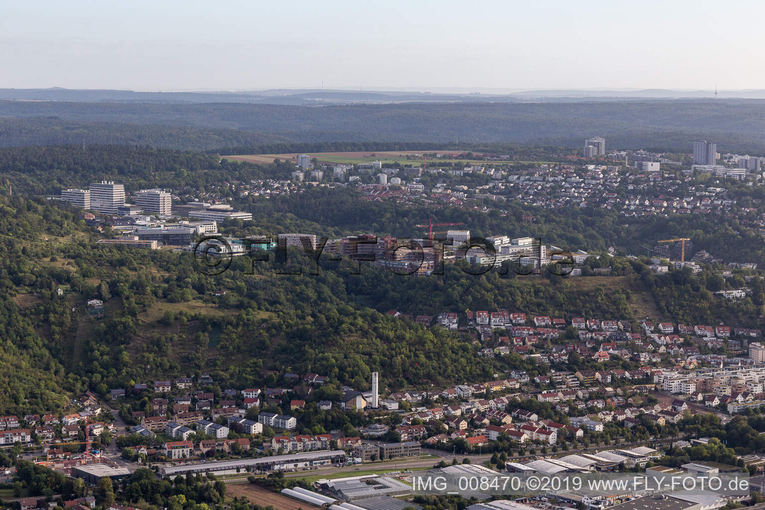 Luftbild von BG Klinik, Universität und Universitätsklinikum Tübingen im Bundesland Baden-Württemberg, Deutschland